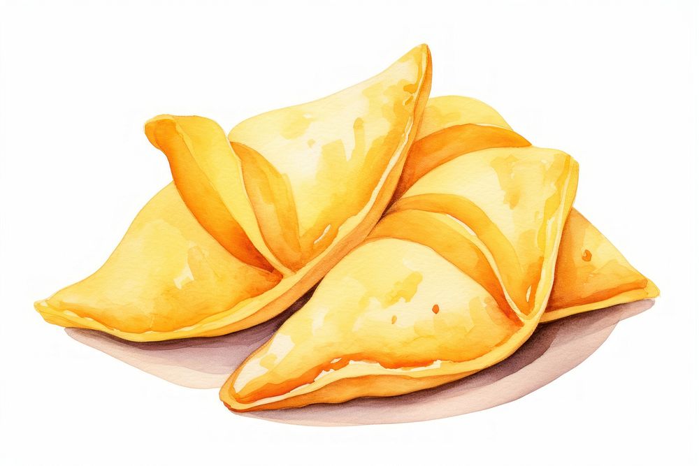 Chinese fortune cookies dessert food white background. AI generated Image by rawpixel.