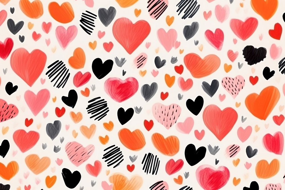 Heart pattern petal backgrounds. AI generated Image by rawpixel.
