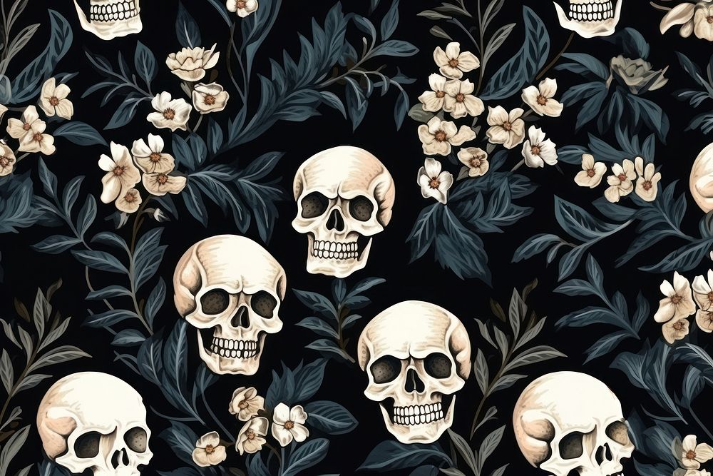 Human skull pattern backgrounds human. AI generated Image by rawpixel.