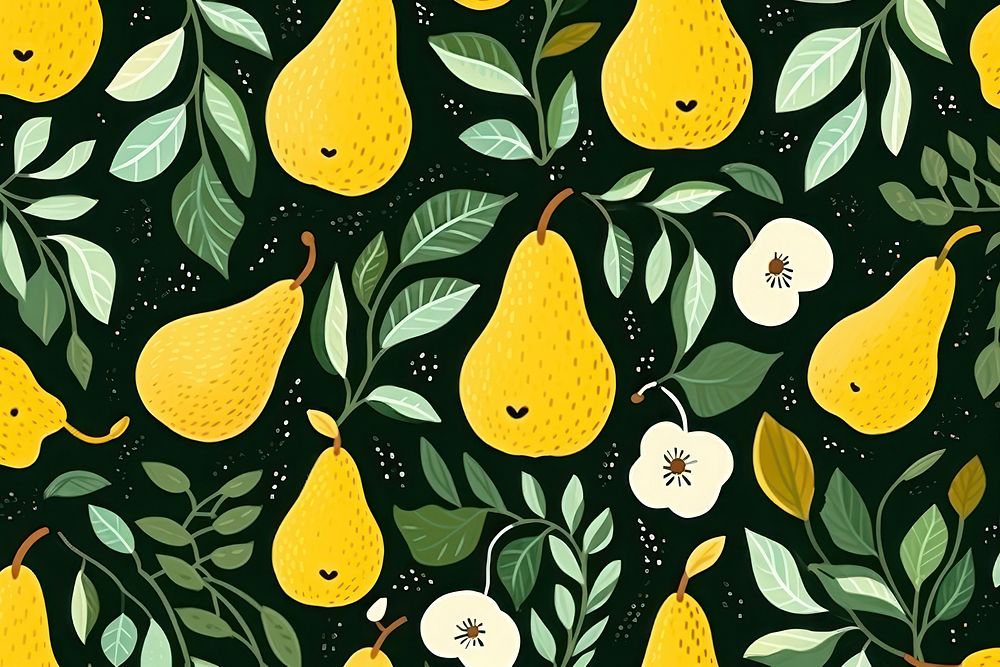 Pear pattern fruit plant. AI generated Image by rawpixel.