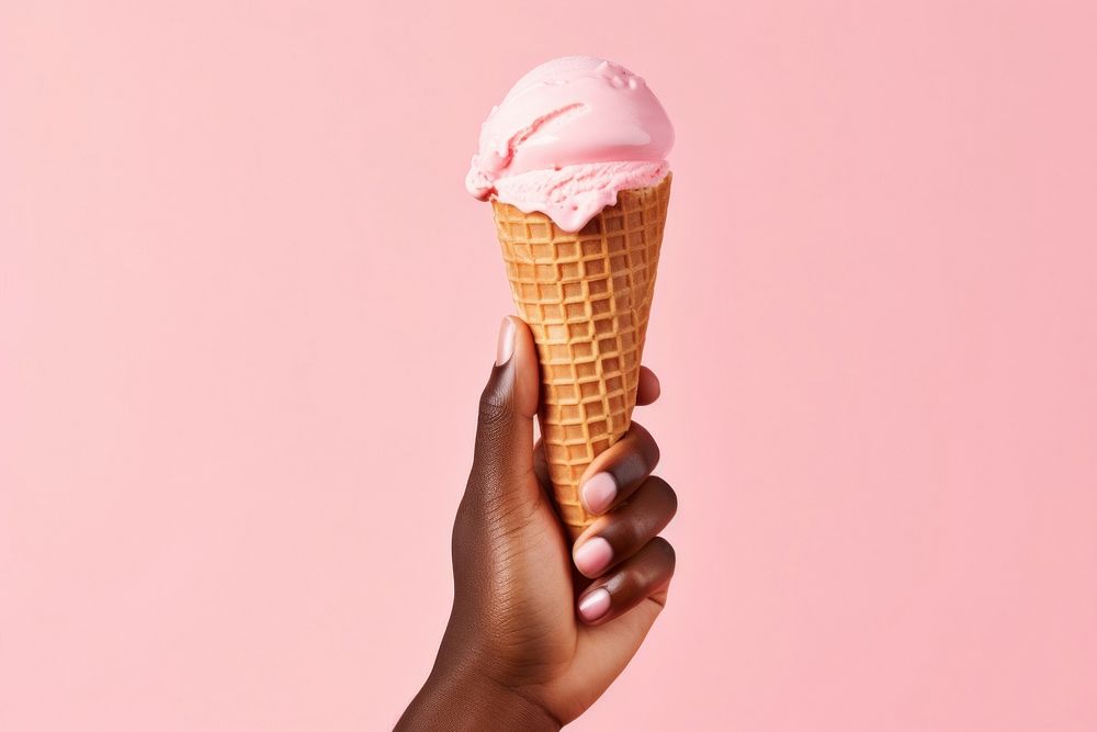 Ice cream dessert holding food. AI generated Image by rawpixel.