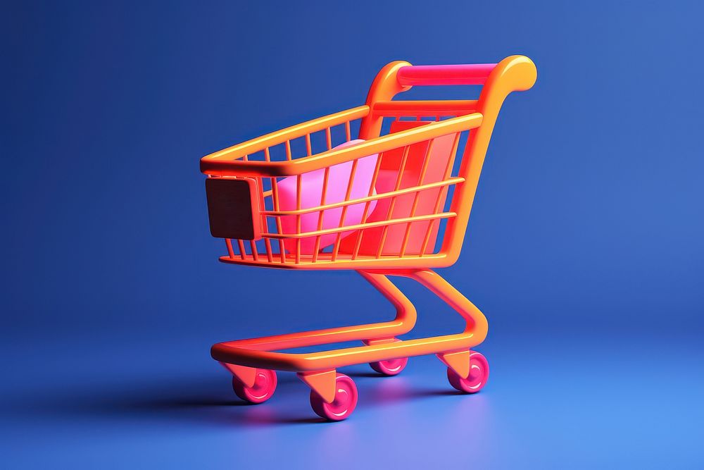 3D shopping cart consumerism supermarket variation. AI generated Image by rawpixel.