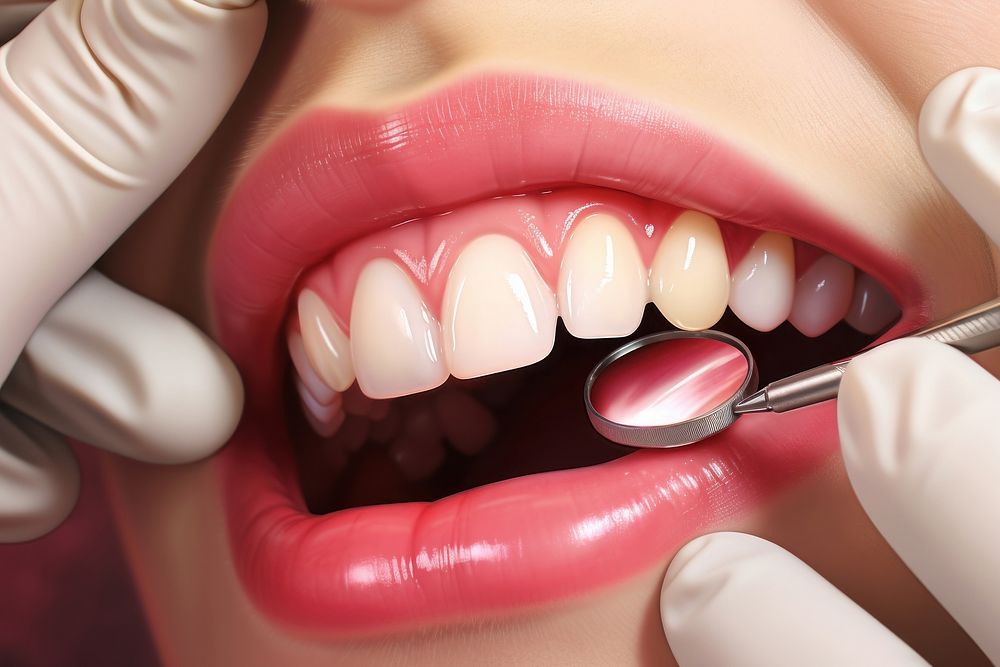 Removing dental plaque teeth cosmetics dentistry. AI generated Image by rawpixel.