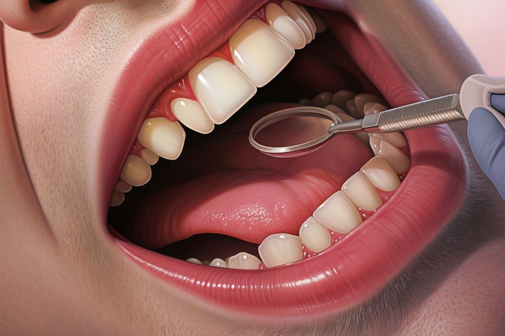 Removing dental plaque teeth jaw medication. AI generated Image by rawpixel.