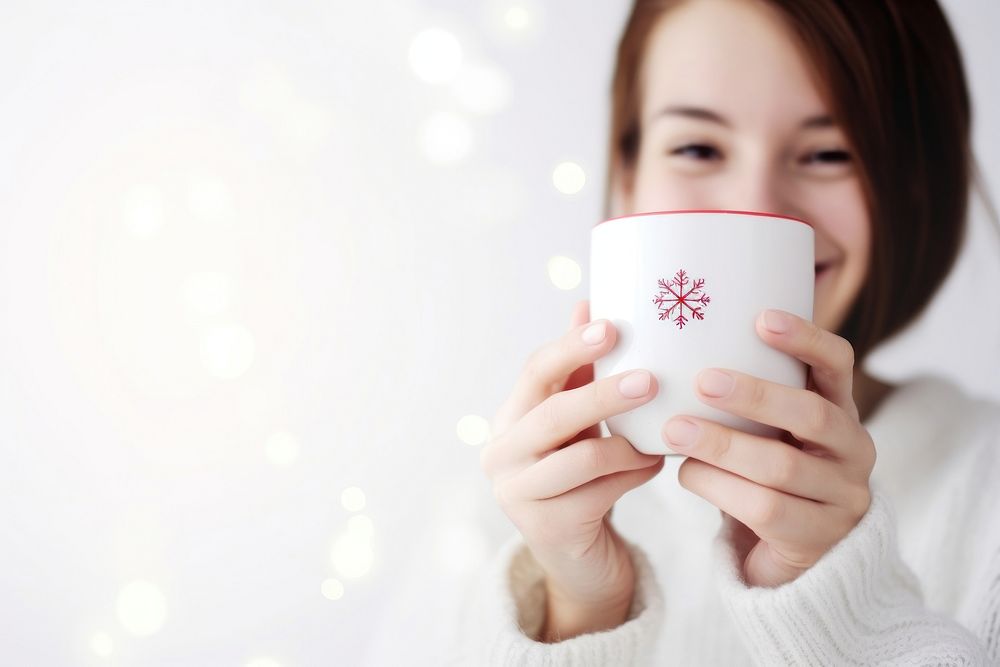 Hot cocoa christmas festive cup holding coffee. AI generated Image by rawpixel.
