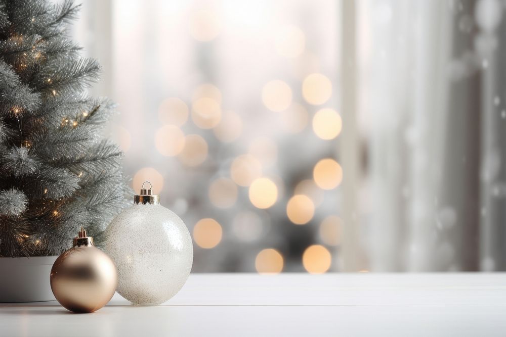 Christmas decoration white tree. AI generated Image by rawpixel.