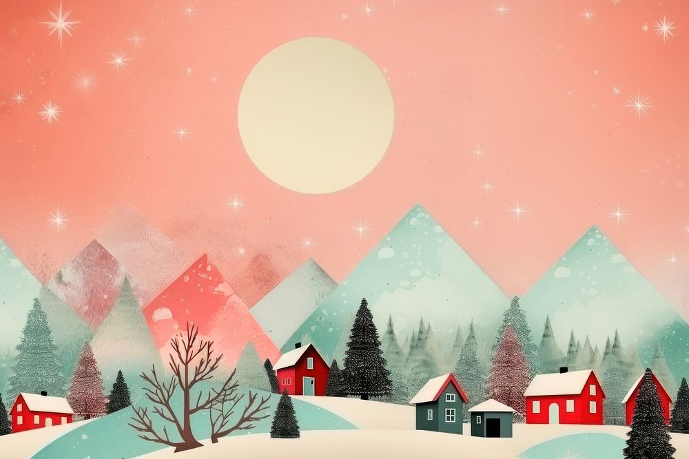 Christmas outdoors winter nature. AI generated Image by rawpixel.