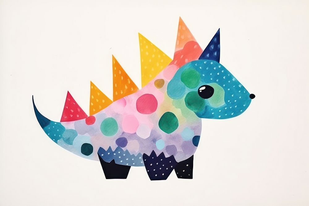 Cute dragon art pattern craft. AI generated Image by rawpixel.