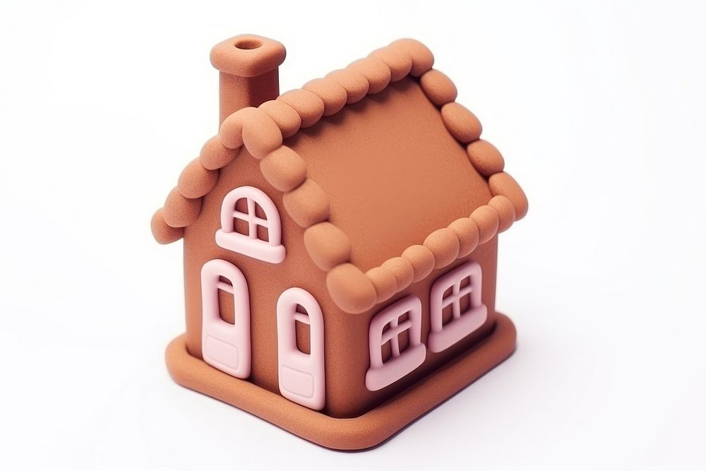 Gingerbread house dessert white background representation. AI generated Image by rawpixel.