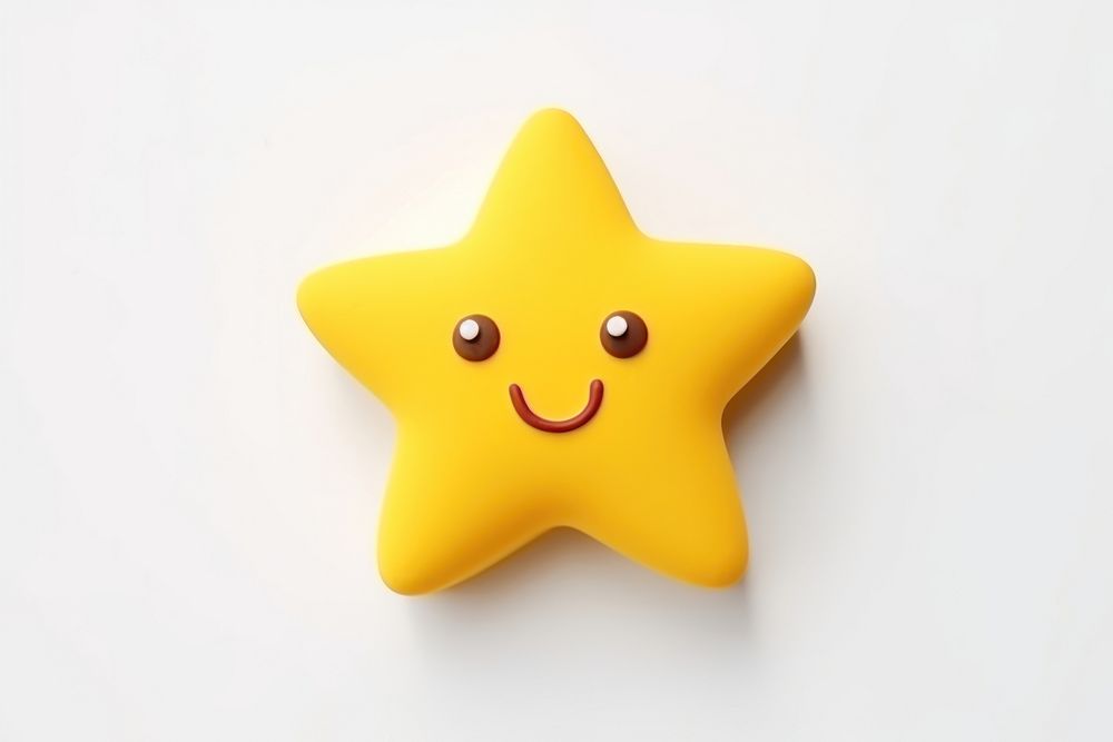 Gold star white background anthropomorphic representation. AI generated Image by rawpixel.
