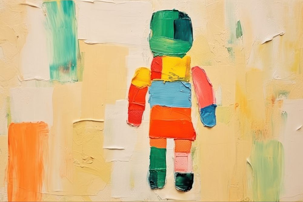 Full body baby art abstract painting. AI generated Image by rawpixel.