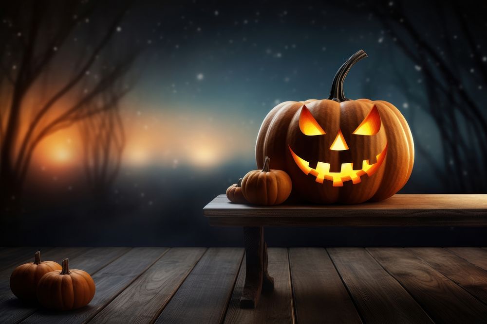 Halloween pumpkin lantern spooky night. AI generated Image by rawpixel.