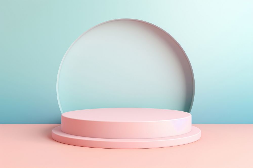 Pastel Podium Mockup shape geometric shape porcelain. AI generated Image by rawpixel.