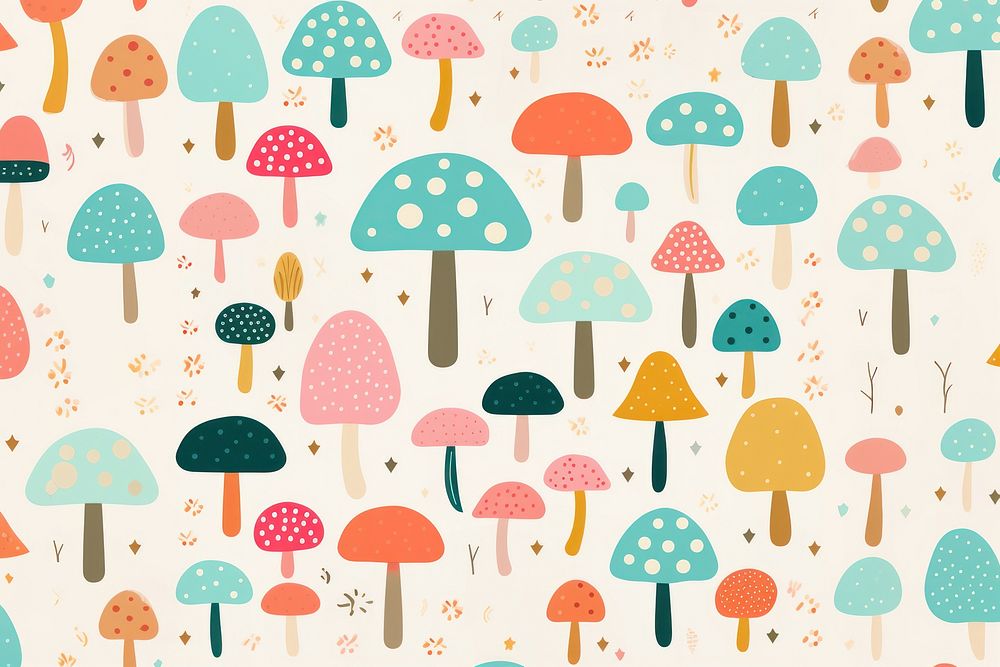 Mushroom pattern plant backgrounds. AI | Free Photo Illustration - rawpixel