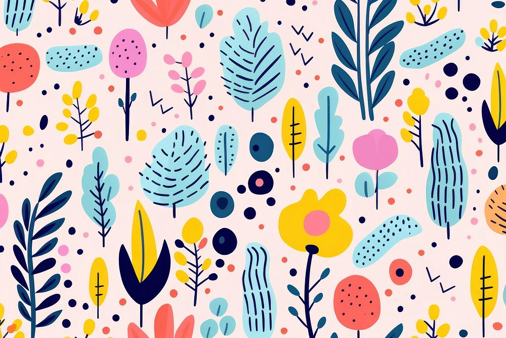Spring floral pattern outdoors backgrounds. AI generated Image by rawpixel.