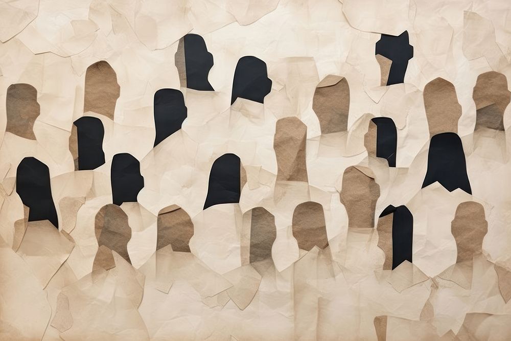 People backgrounds collage paper. AI generated Image by rawpixel.