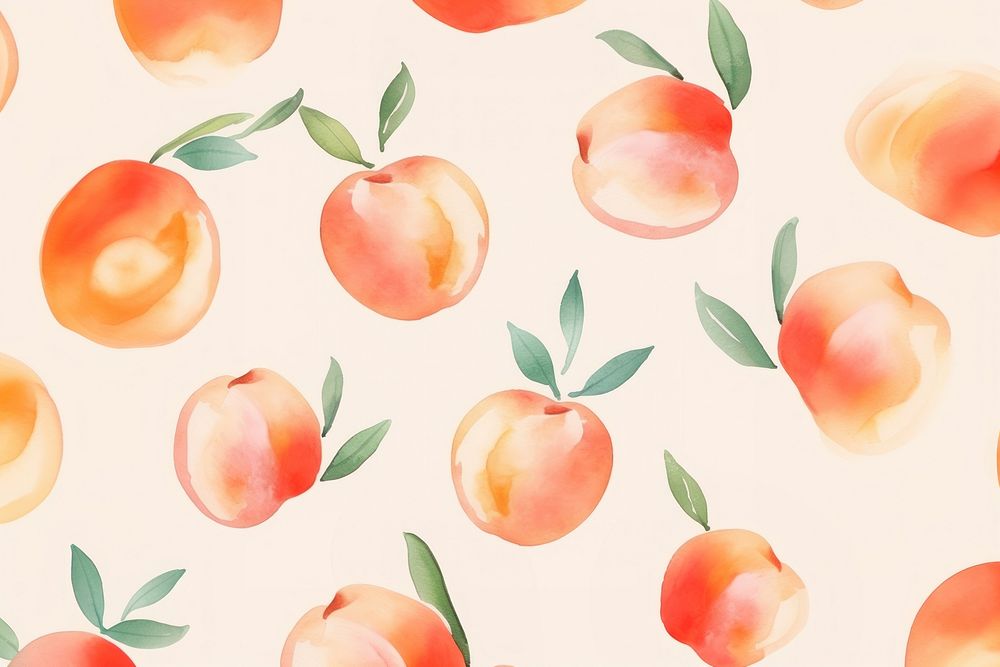 Peach backgrounds pattern fruit. AI generated Image by rawpixel.