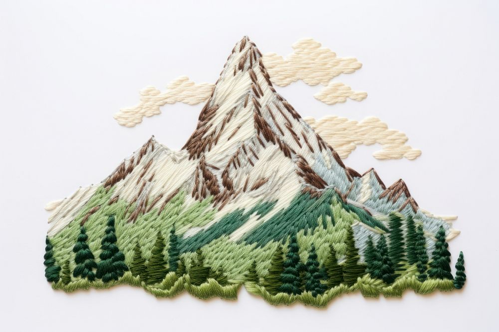 Mountain pattern drawing sketch. AI generated Image by rawpixel.