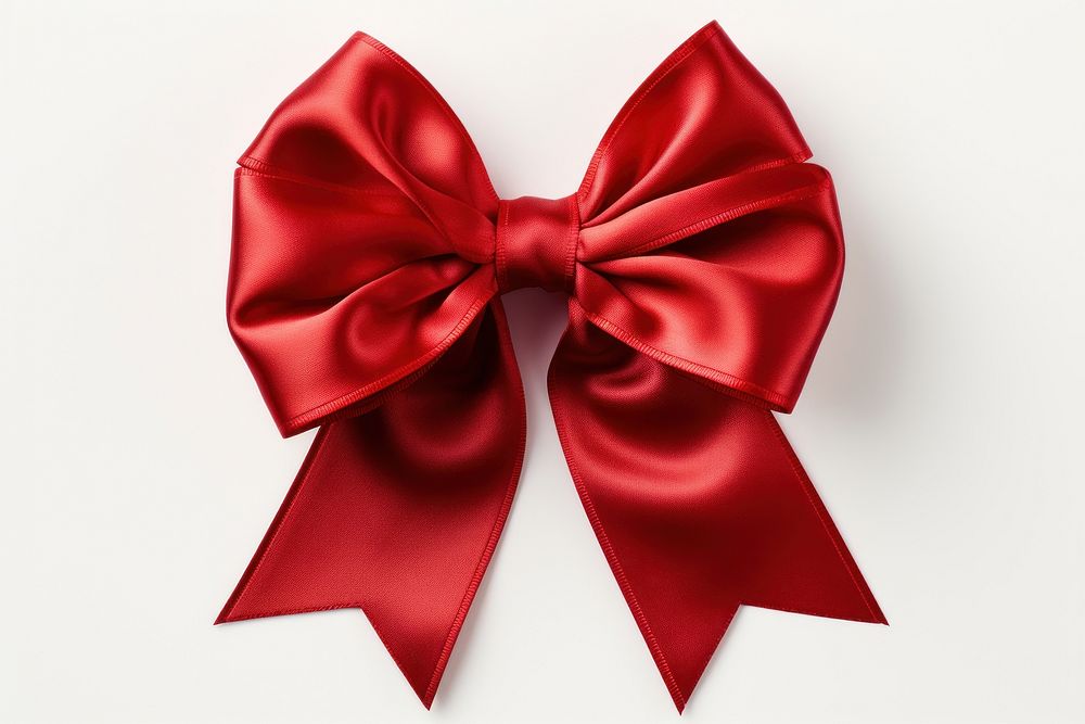 Red ribbon bow celebration accessories. AI generated Image by rawpixel.