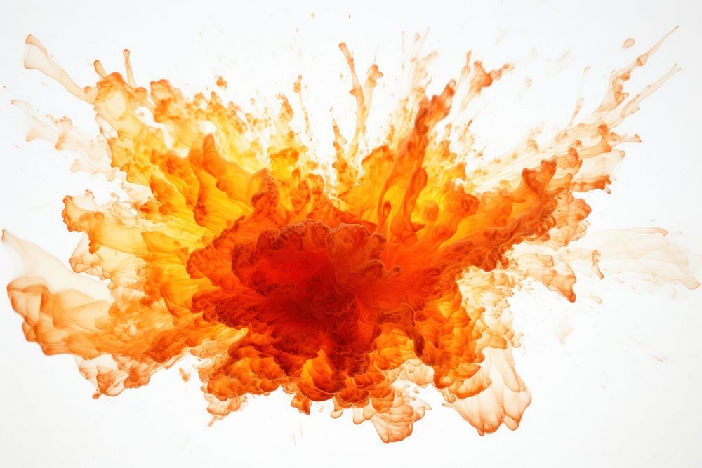 Fire Explode Design backgrounds fire white background. AI generated Image by rawpixel.