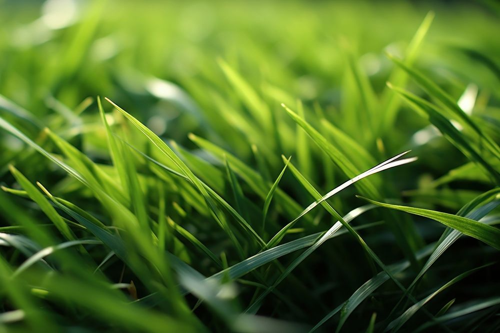Freshly cut grass plant green lawn. AI generated Image by rawpixel.