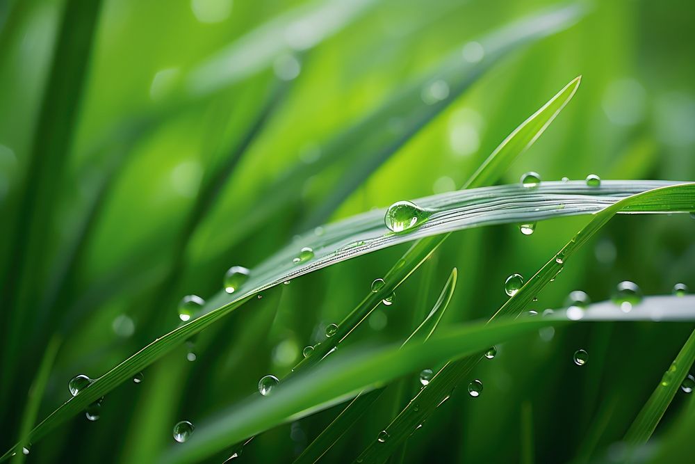 Grass macro shot outdoors plant green. 