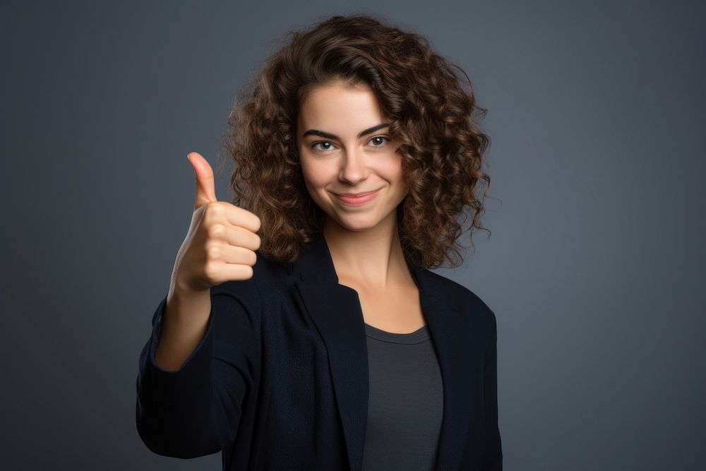 Portrait showing finger smile. AI generated Image by rawpixel.