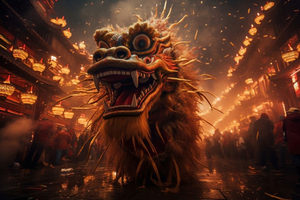 Happy chinese new year festival dragon adult. AI generated Image by rawpixel.