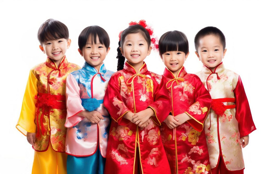 Traditional chinese costume adult chinese new year white background. AI generated Image by rawpixel.