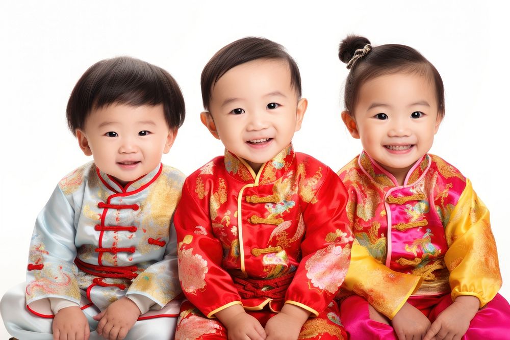 Traditional chinese costume baby robe chinese new year. 