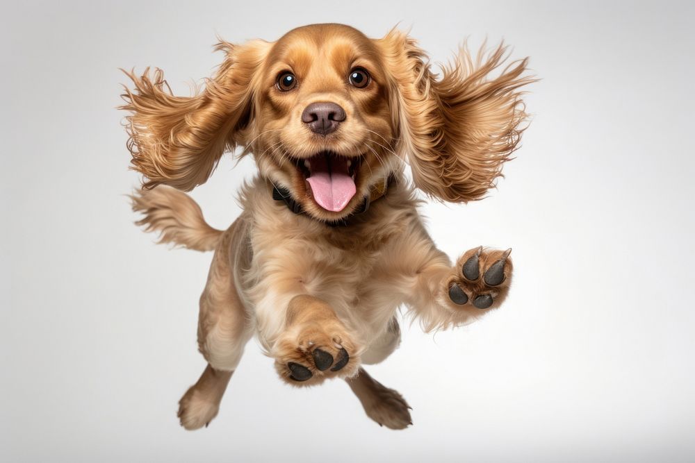 Young dog spaniel pet mammal. 