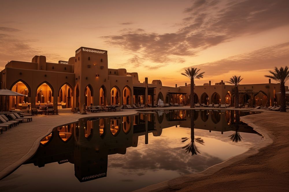 Qasr Al Sarab in Liwa architecture building outdoors.