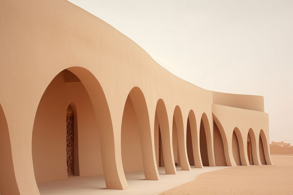 Architecture building outdoors caravanserai. AI generated Image by rawpixel.