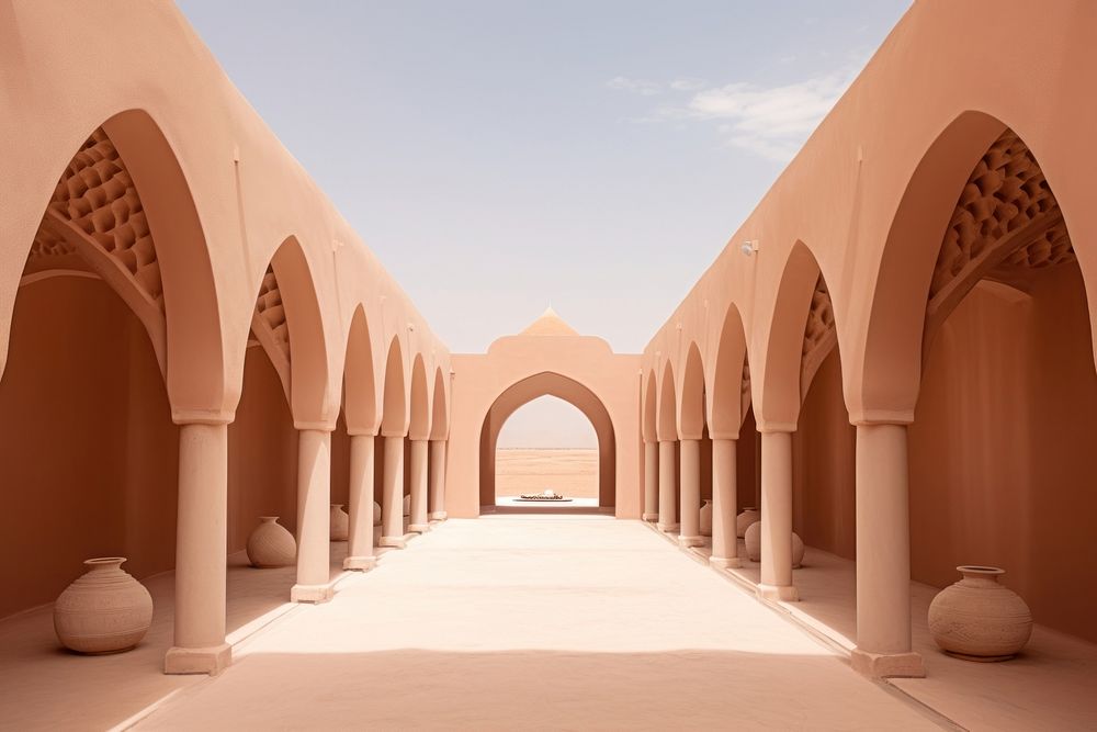 Architecture building caravanserai spirituality. AI generated Image by rawpixel.