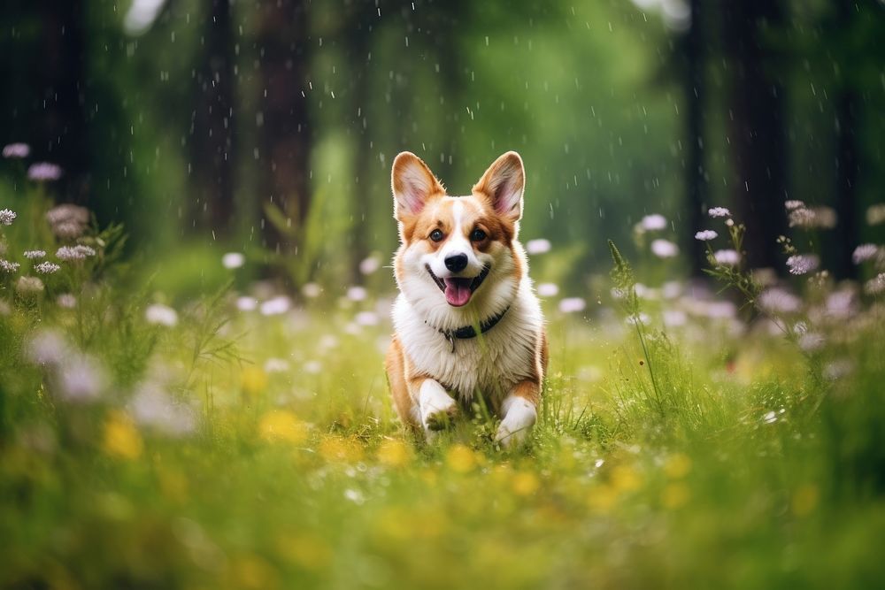 Dog outdoors animal mammal. AI generated Image by rawpixel.