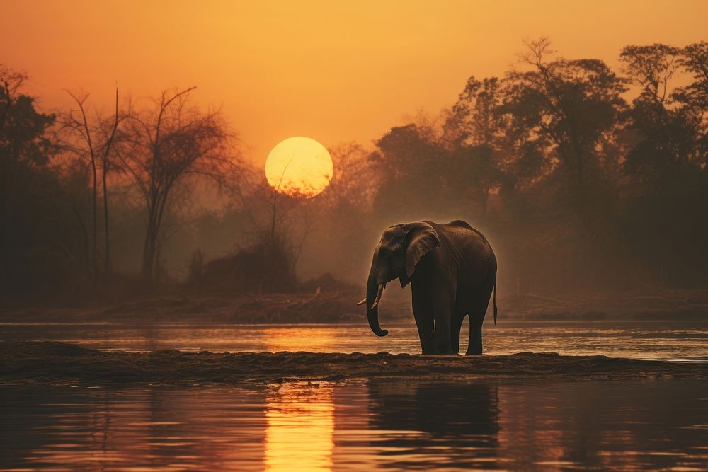 Elephant wildlife outdoors nature. AI generated Image by rawpixel.