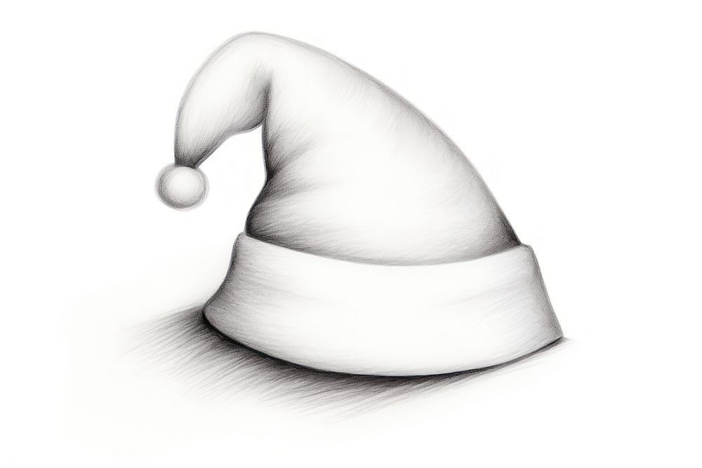 Christmas hat red white drawing sketch christmas. AI generated Image by rawpixel.