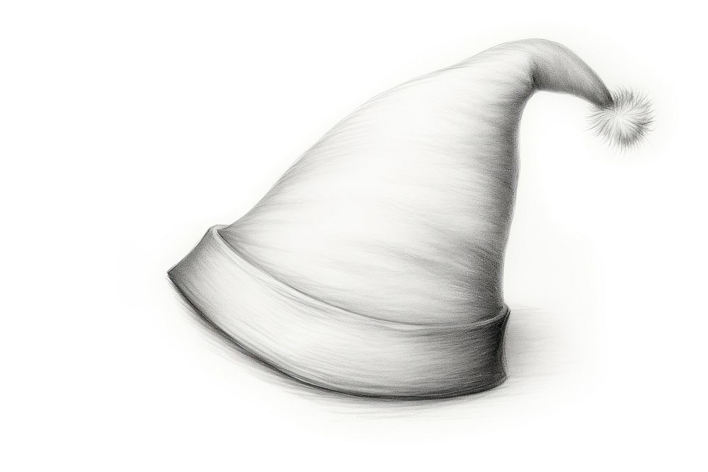  Christmas hat drawing sketch white. AI generated Image by rawpixel.