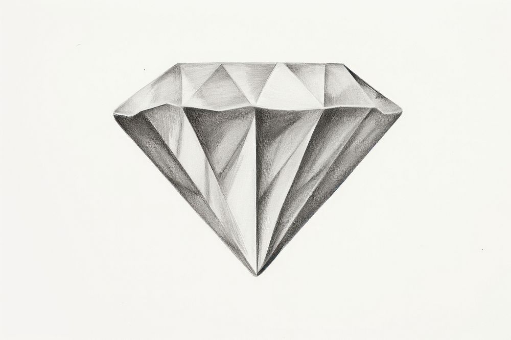  Diamond jewelry drawing sketch. AI generated Image by rawpixel.