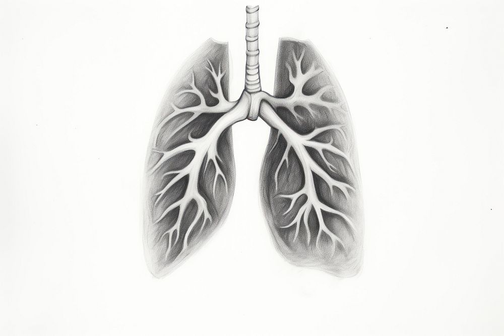  Lung drawing sketch radiography. AI generated Image by rawpixel.