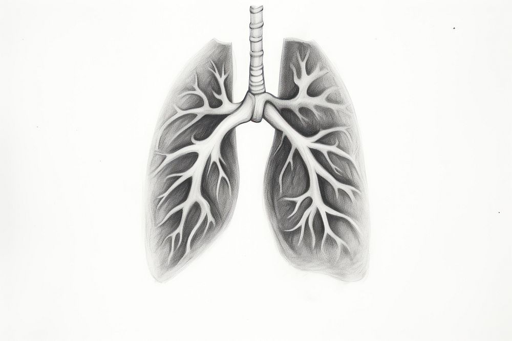 Lung drawing sketch radiography. AI | Free Photo Illustration - rawpixel