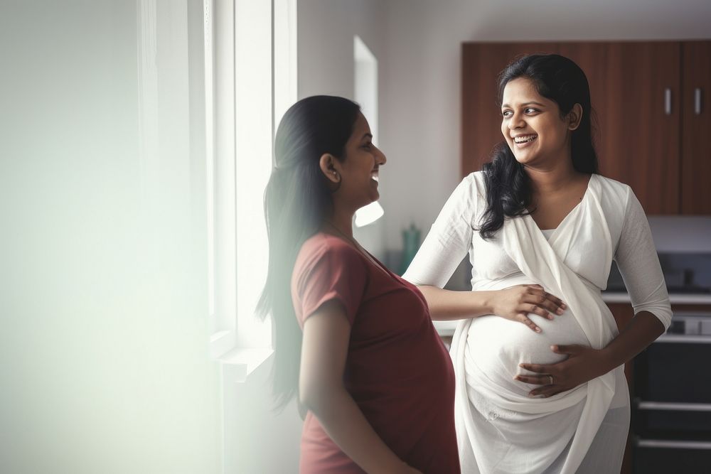 Indian female doctor pregnant adult happy. AI generated Image by rawpixel.