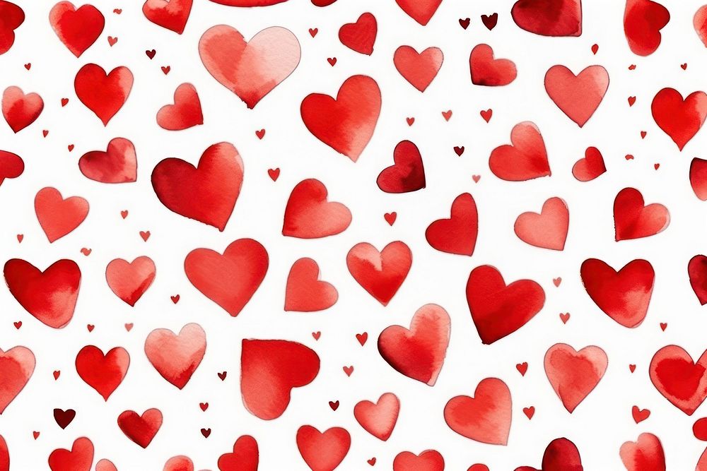 Red heart backgrounds pattern petal. AI generated Image by rawpixel.