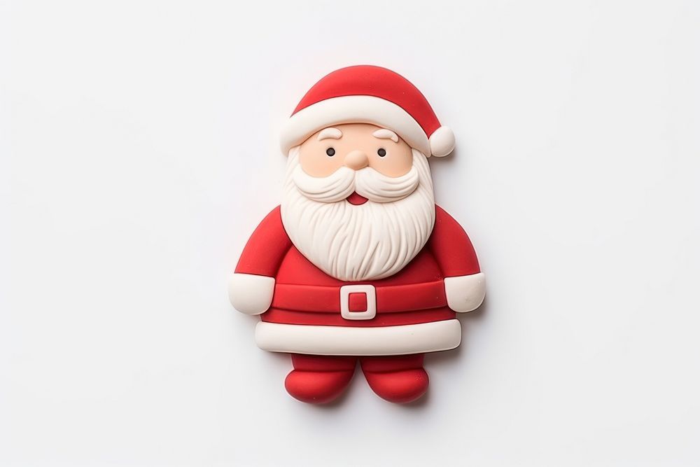 Santa Claus toy white background anthropomorphic. AI generated Image by rawpixel.