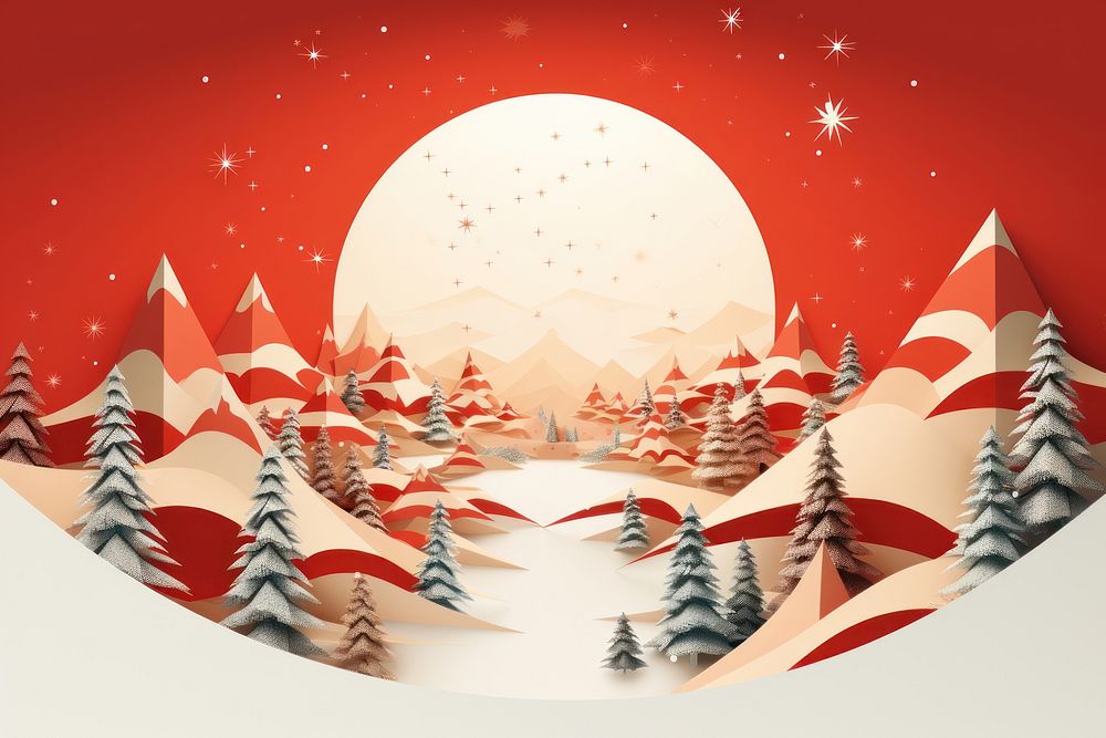 Christmas nature plant night. AI generated Image by rawpixel.