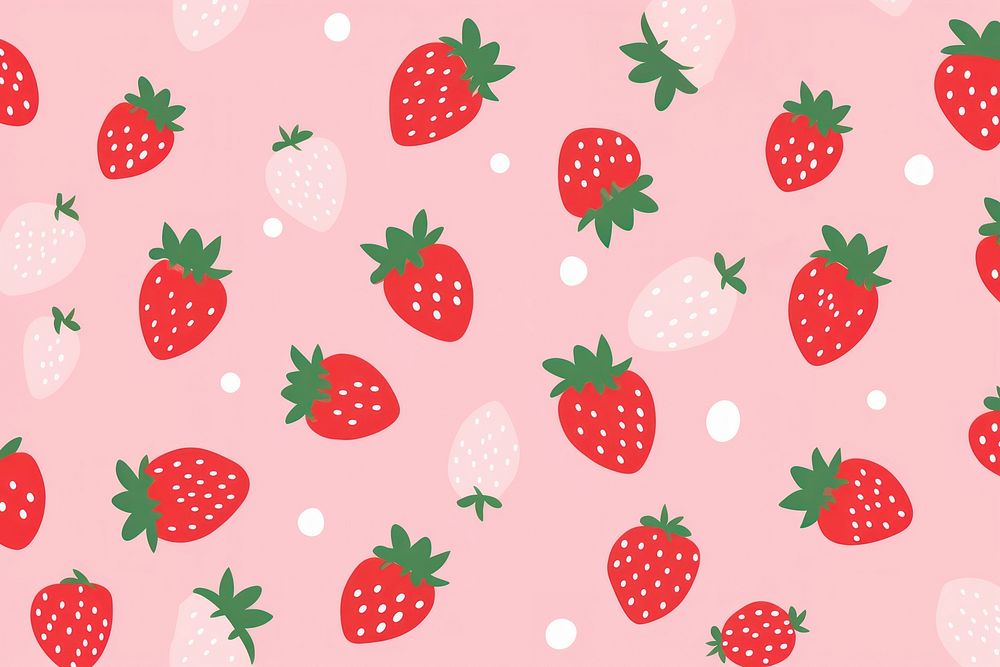 Strawberry pattern backgrounds fruit. AI | Free Photo Illustration ...