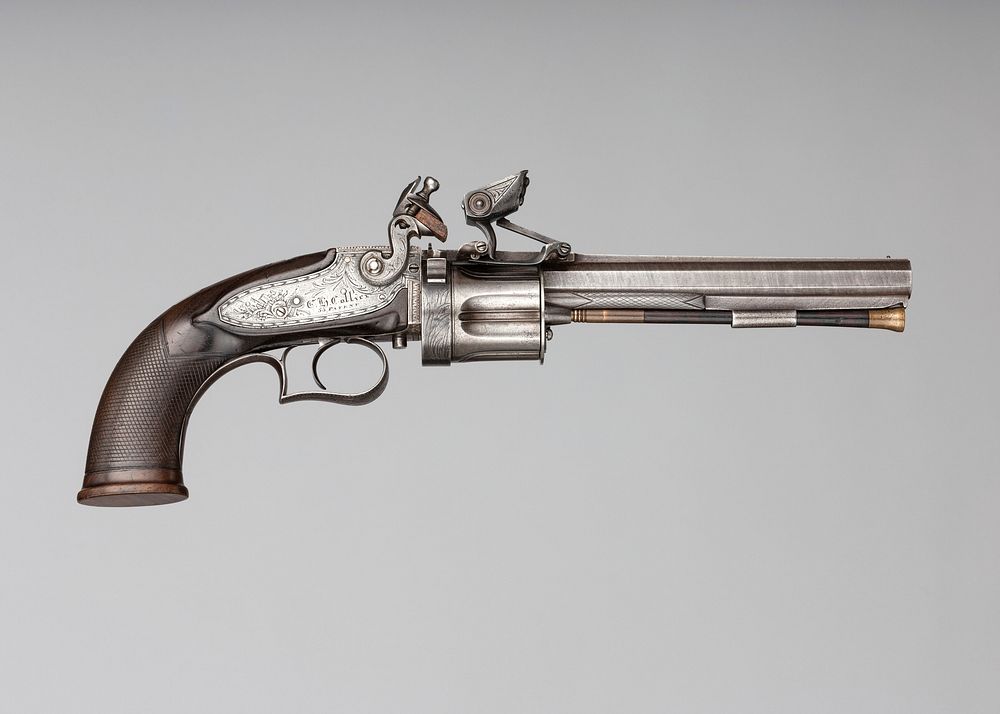 Collier Second Model Five-Shot Flintlock Revolver