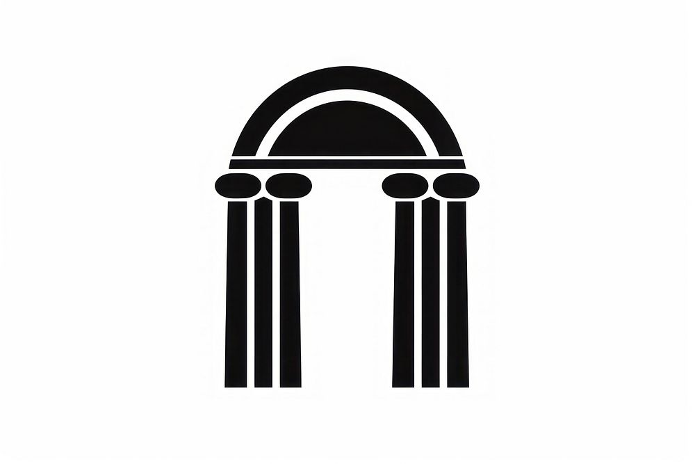 Egypt columns icon architecture creativity monochrome. AI generated Image by rawpixel.
