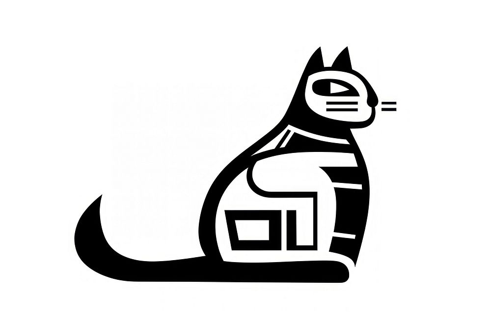 Bastet cat icon animal mammal black. AI generated Image by rawpixel.