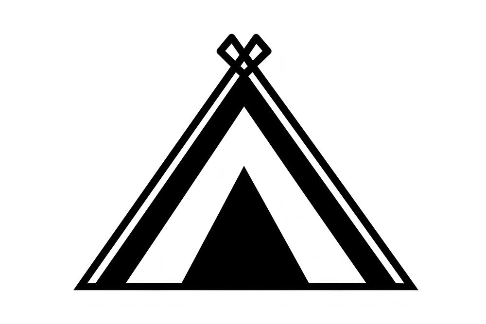Camping icon symbol white background triangle. AI generated Image by rawpixel.